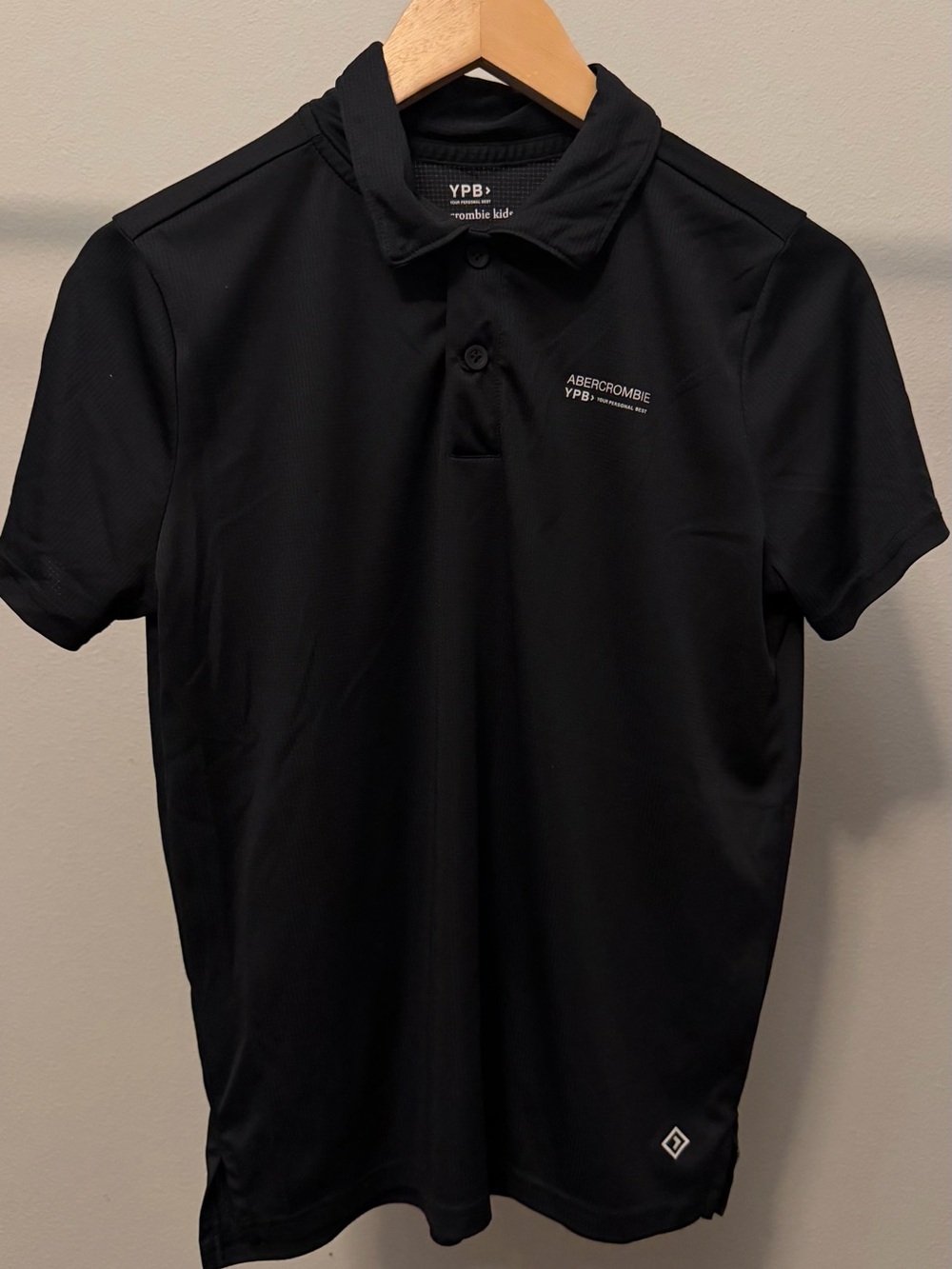 abercrombie kids Black Short Sleeve Athletic Polo